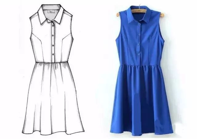手绘服装平面款式图1:1对照——从零基础到精准表达的绘制教程